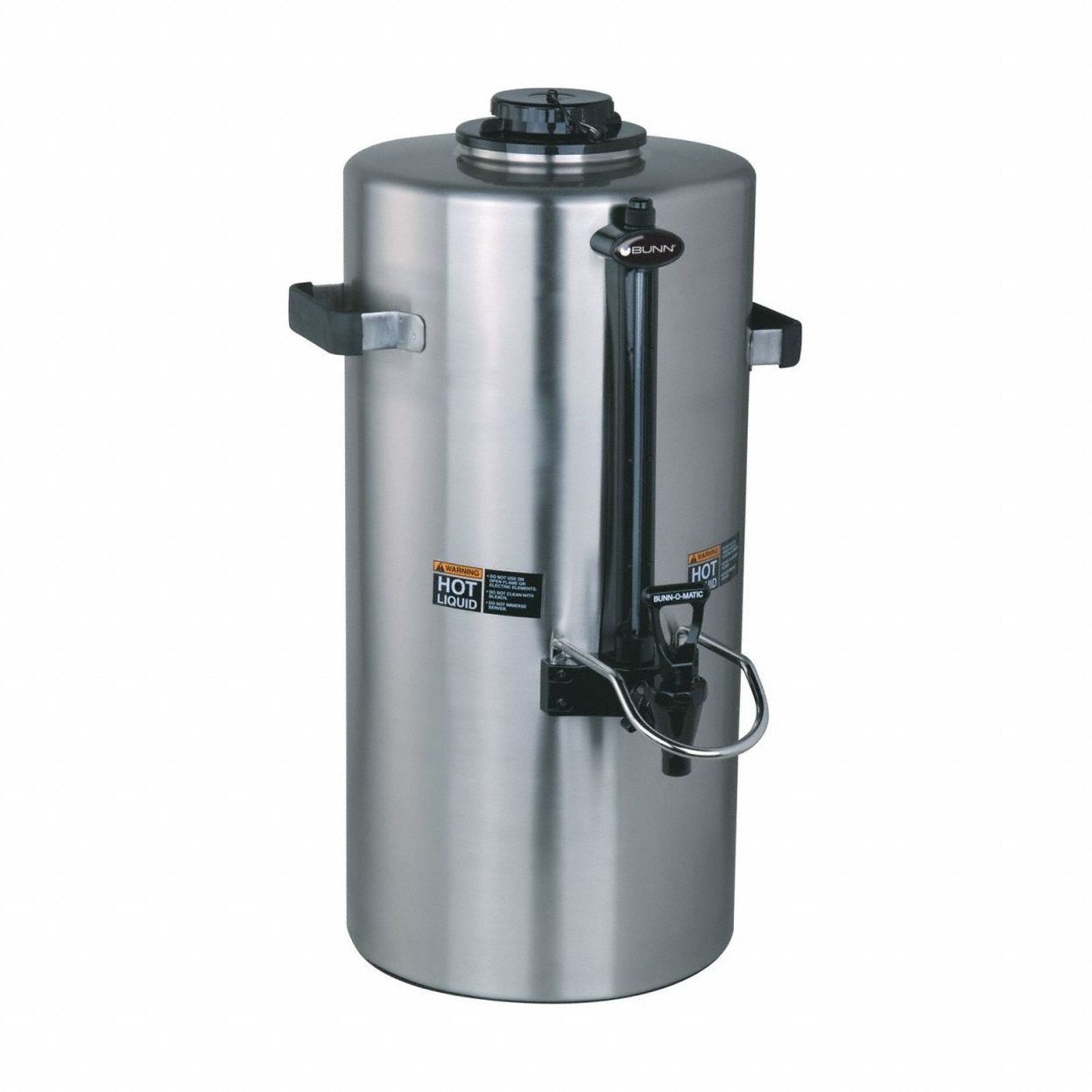 TF Server: 3 gal Max Capacity, Stainless Steel, Lever-Action Pour, 23 3/4 in Overall Ht