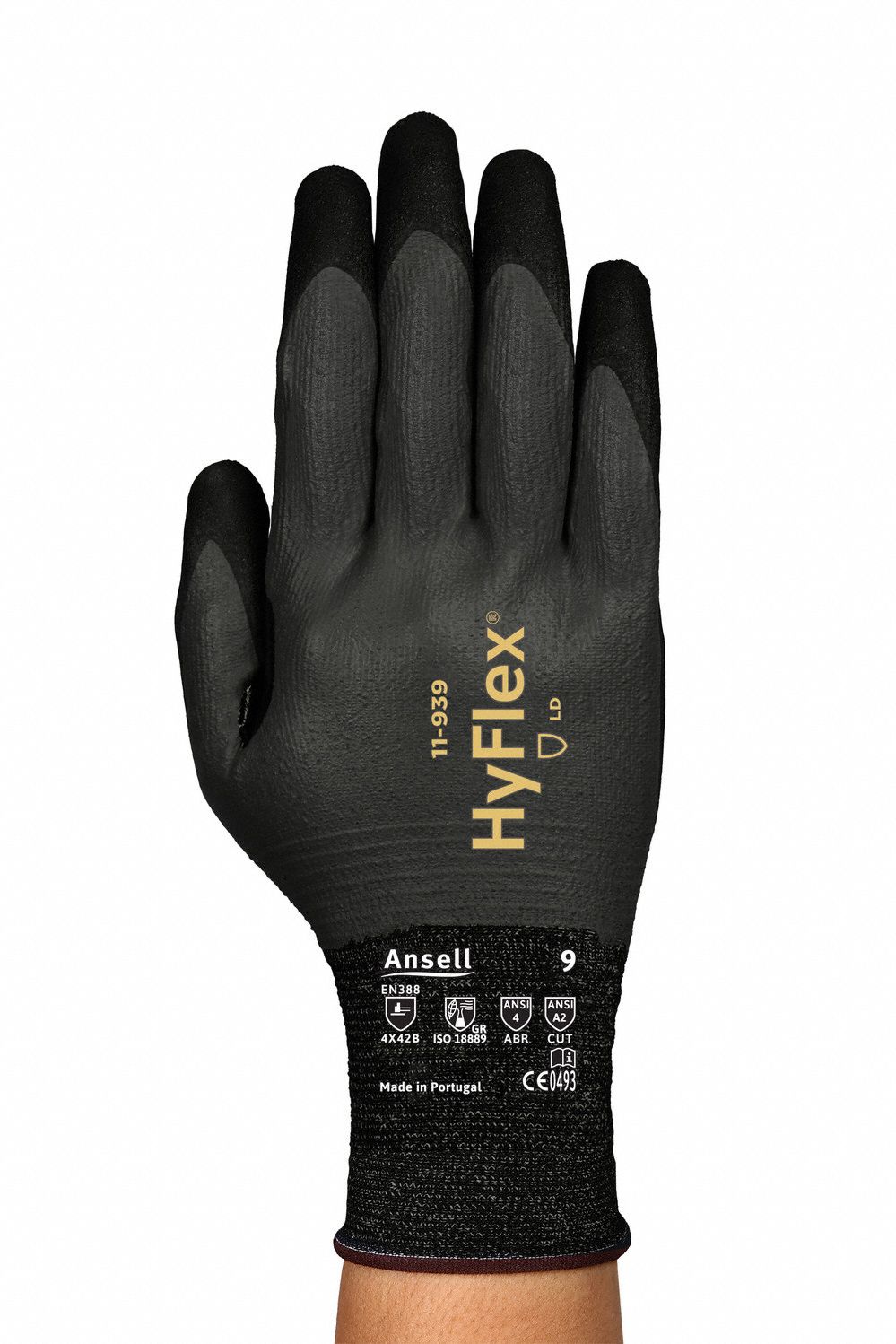 Hyflex Guantes Resistentes A Cortes Hyflex® 11 939 Nivel A2 Nitrilo Talla 7 Grisnegro Guantes 7280