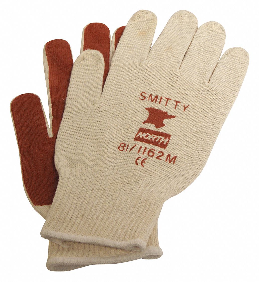 SMITTY GENERAL PURPOSE WOMENS GLOVE, POLY/COTTON, S, NITRILE PALM 12 PK