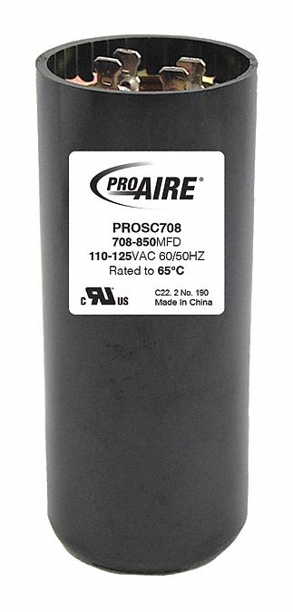 Start Capacitor Rnd 708-850MFD/110-125V