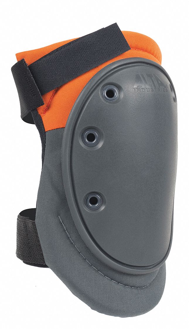 Knee Pads,Flex Cap,Gray/Orange,PR Grainger