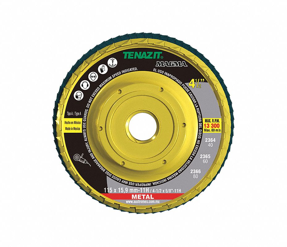 Disco Lamellare In Zirconio 230mm Grana P40 - Per Smerigliatrice Angolare, Per Acciaio Inox E Metalli