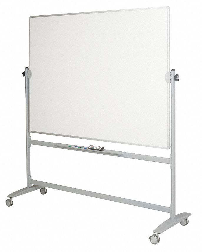 Mobile/Casters, 48 in Dry Erase Ht, Dry Erase Board 39A09362383