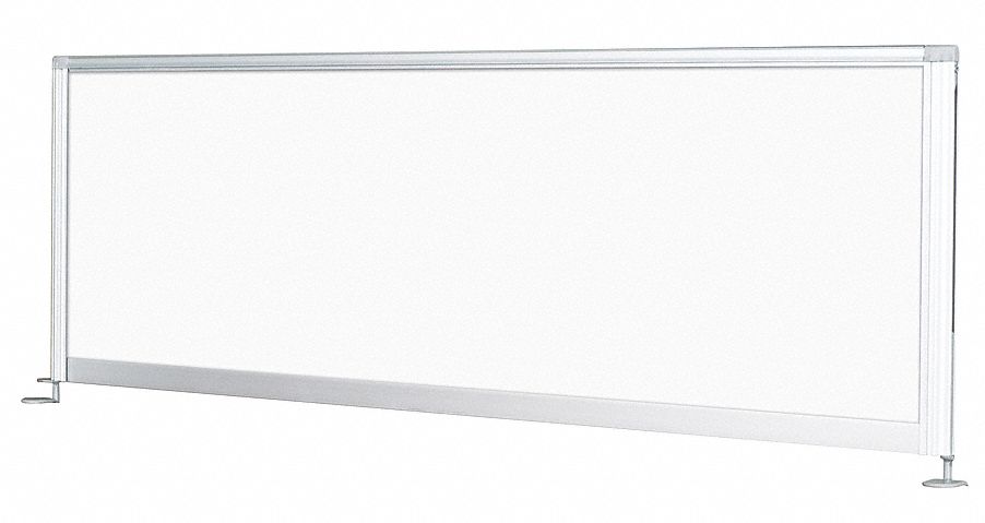 Divider Panel: 17 in Overall Ht, 41 in Overall Wd, 1 in Overall Dp, White, Porcelain Steel