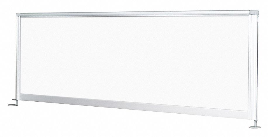 Divider Panel: 17 in Overall Ht, 48 in Overall Wd, 1 in Overall Dp, White, Porcelain Steel