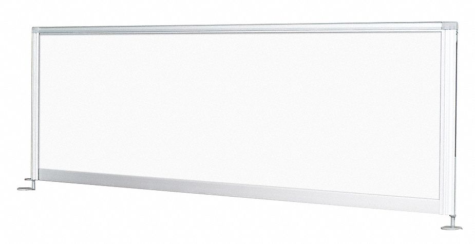 Divider Panel: 17 in Overall Ht, 58 in Overall Wd, 1 in Overall Dp, White, Porcelain Steel