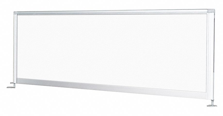 Divider Panel: 17 in Overall Ht, 66 in Overall Wd, 1 in Overall Dp, White, Porcelain Steel