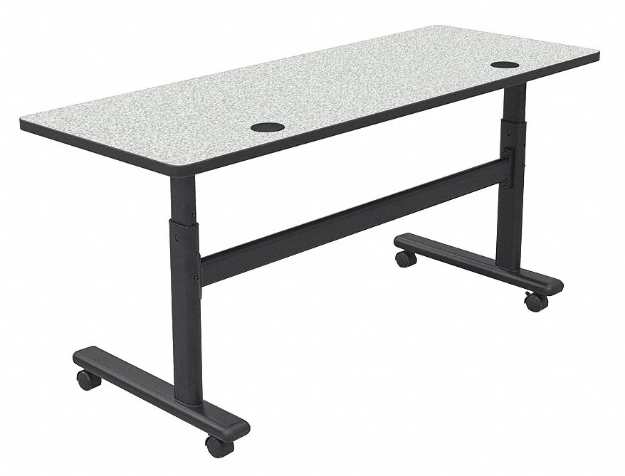 Rectangle Mobile Training Table, Gray Nebula, 60 inW x 24 in Depth ...