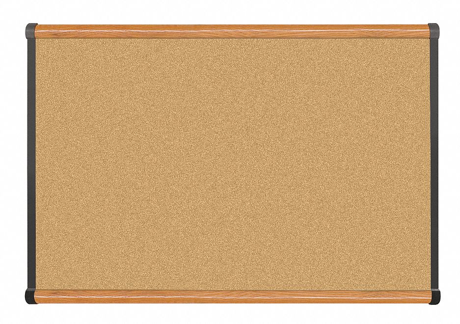 BESTRITE Bulletin Board, Cork, 36 inH x 24 inW, Natural 39A171303OB