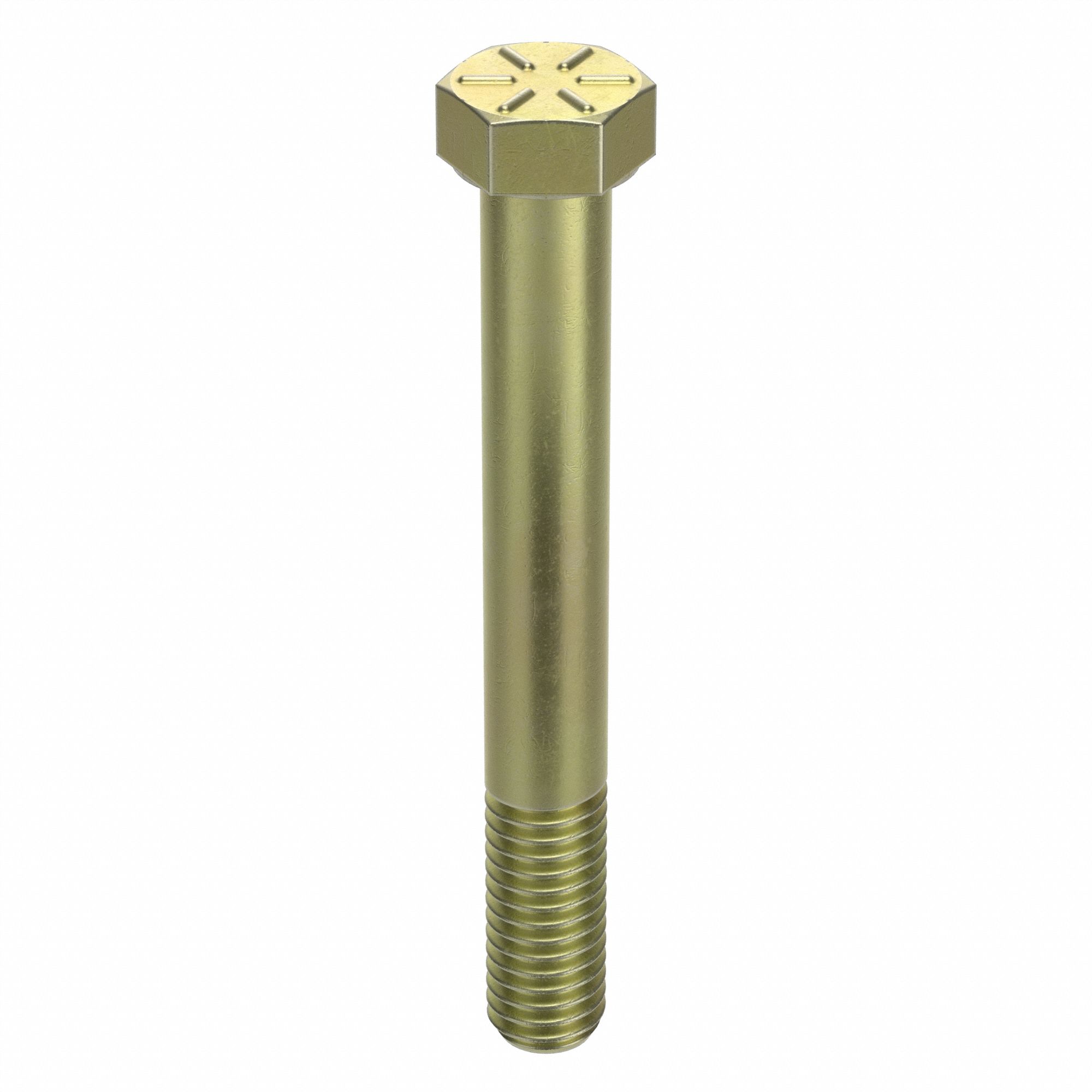 HEX HEAD CAP SCREW, STEEL, GRADE 8, ZINC YELLOW, ⅜"-16, COARSE, 3¾ IN L, 25 PK