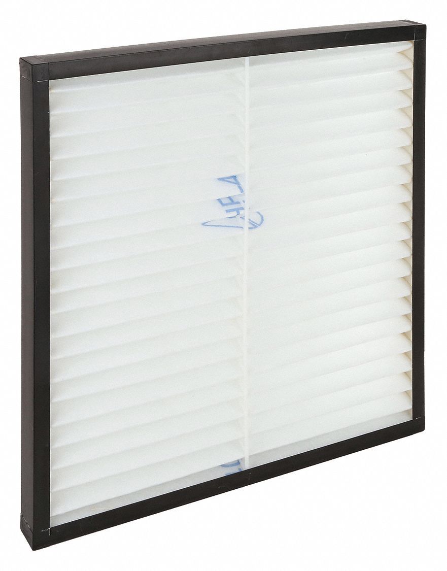 Pleated Air Filter: 24 in x 24 in x 2 in, MERV 8, Hydrophobic