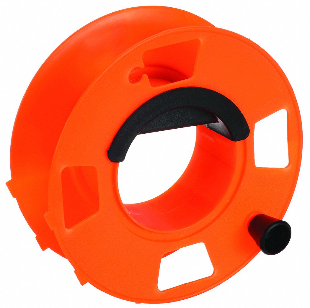CORD STORAGE REEL, 50 FT OF 12/3 CORD/100 FT OF 16/3/100 FT OF 14/3 CORD,  ORANGE