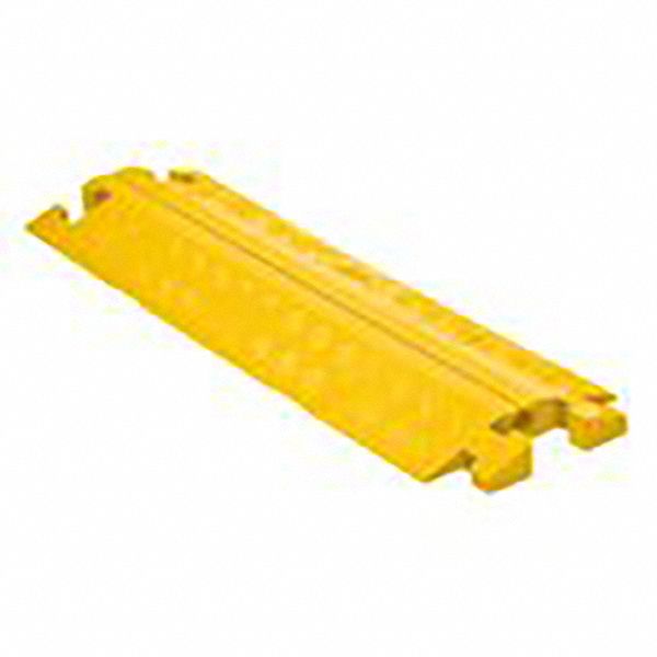 CABLE PROTECTOR, 1 CHANNEL, SPLIT TOP, 1¼ IN MAX CABLE D, 11½ IN W, 1⅝ IN H, YELLOW