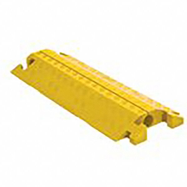 Cable Protector: 1 Channels, Split Top, 2 1/4 in Max Cable Dia, 14 1/4 in Wd, 3 in Ht, 38 1/2 in Lg