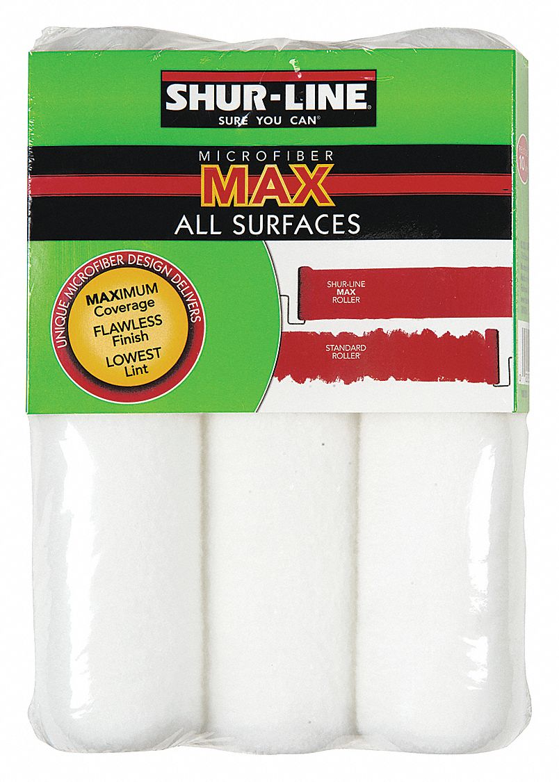 SHURLINE Paint Roller Cover 9 in Lg, 3/8 in Nap Size, Microfiber