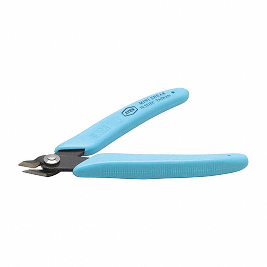 Precision Diagonal Cutting Plier: Flush, Pointed, 5 in Overall Lg, 3/8 in Jaw Lg, 1/2 in Jaw Wd