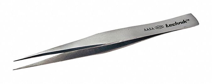 Tweezer: Precision, 5 in Lg, Anti-Magnetic/Corrosion, Stainless Steel