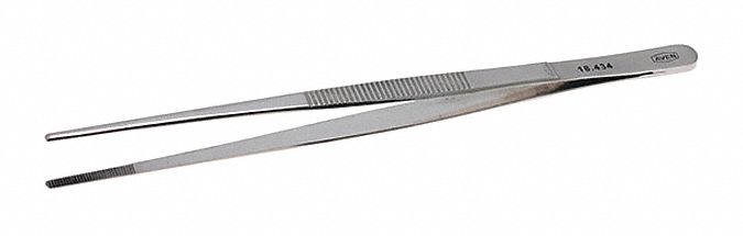 Tweezer,Straight Serrated,8in.L