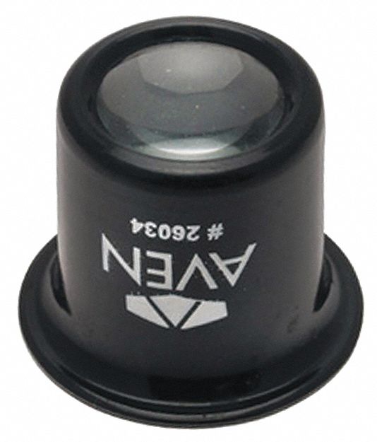 Eye Loupe: 10X Power, 0.8 in Focal Distance, 12.70 mm Lens Dia, 40D Diopter