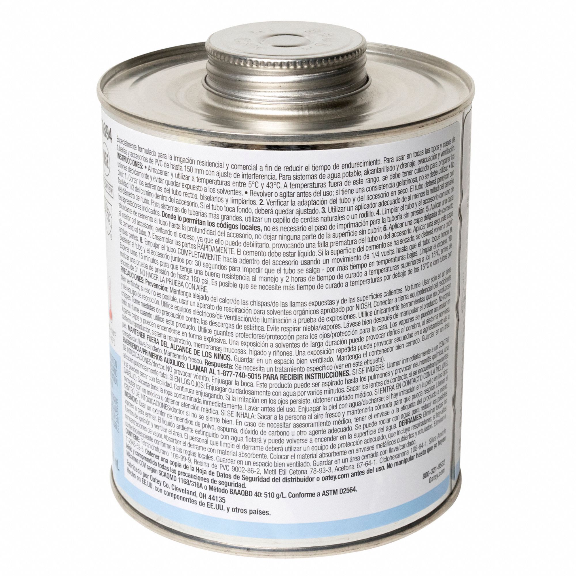 OATEY Pipe Cement RainRShine, 32 fl oz, BrushTop Can, Blue 39AN99