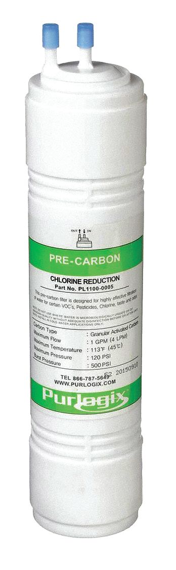 Quick-Connect Water Filter: 5 micron Micron Rating, 2, 500 gal Service Life - Gallons