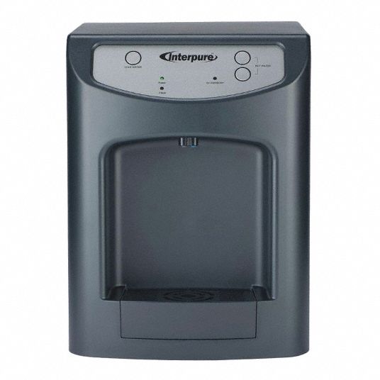 PURLOGIX Plumbed Water Dispenser Cold/Hot, Gray, 17 1/4 in Ht, 13 in