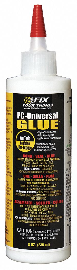 GLUE, PC-UNIVERSAL, GENERAL PURPOSE, INTERIOR/EXTERIOR, 8 FL OZ BOTTLE, CLEAR