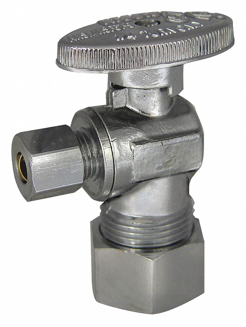 Water Supply Stop Brass 1/4-Turn 5/8