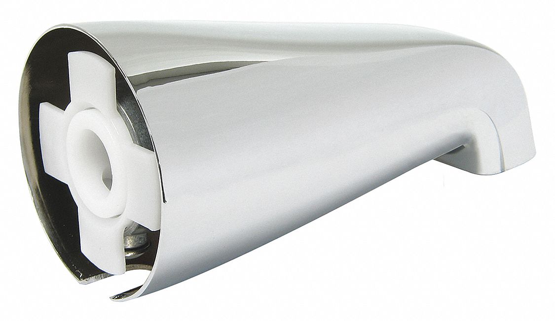 TUB SPOUT: KISSLER, ½ IN CONNECTION SIZE, IPS CONNECTION, 5¼ IN SPOUT REACH, CHROME FINISH