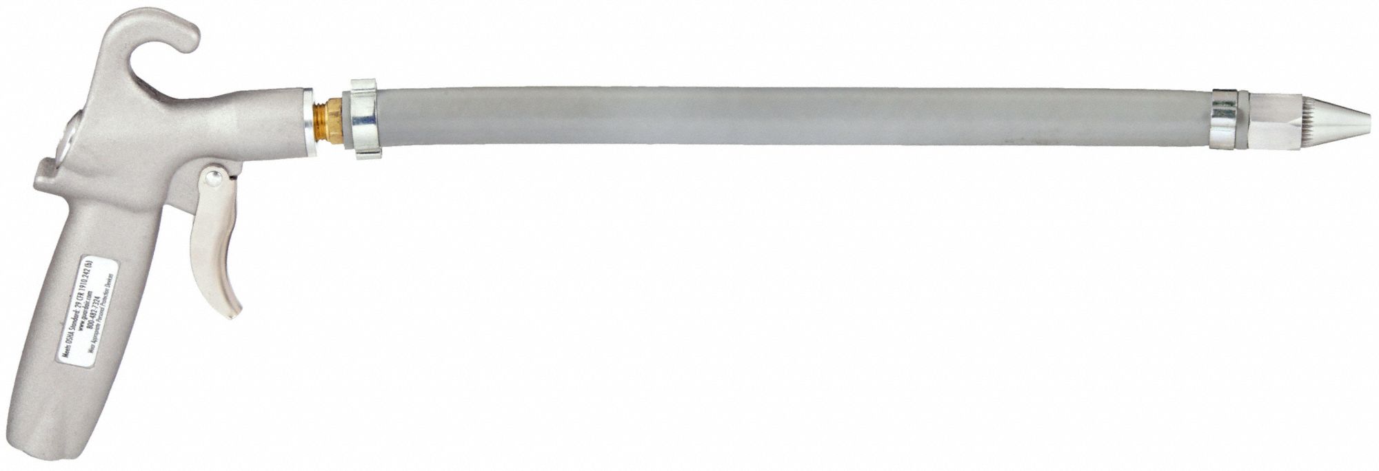 AIR GUN, PISTOL-GRIP, ALUMINUM, 1/4 IN NPT FEMALE, 1 NOZZLE, SAFETY/WHISPER JET