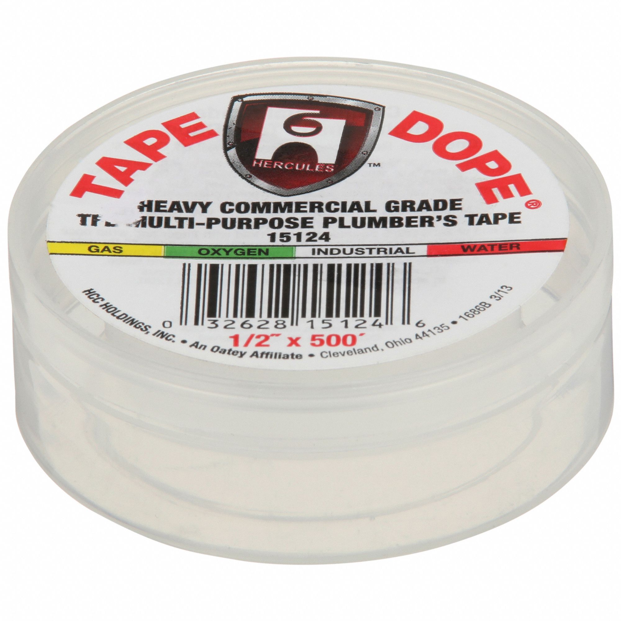 HERCULES Thread Sealant Tape: Tape Dope®, Extra HD, 1/2 in x 41 ft, White