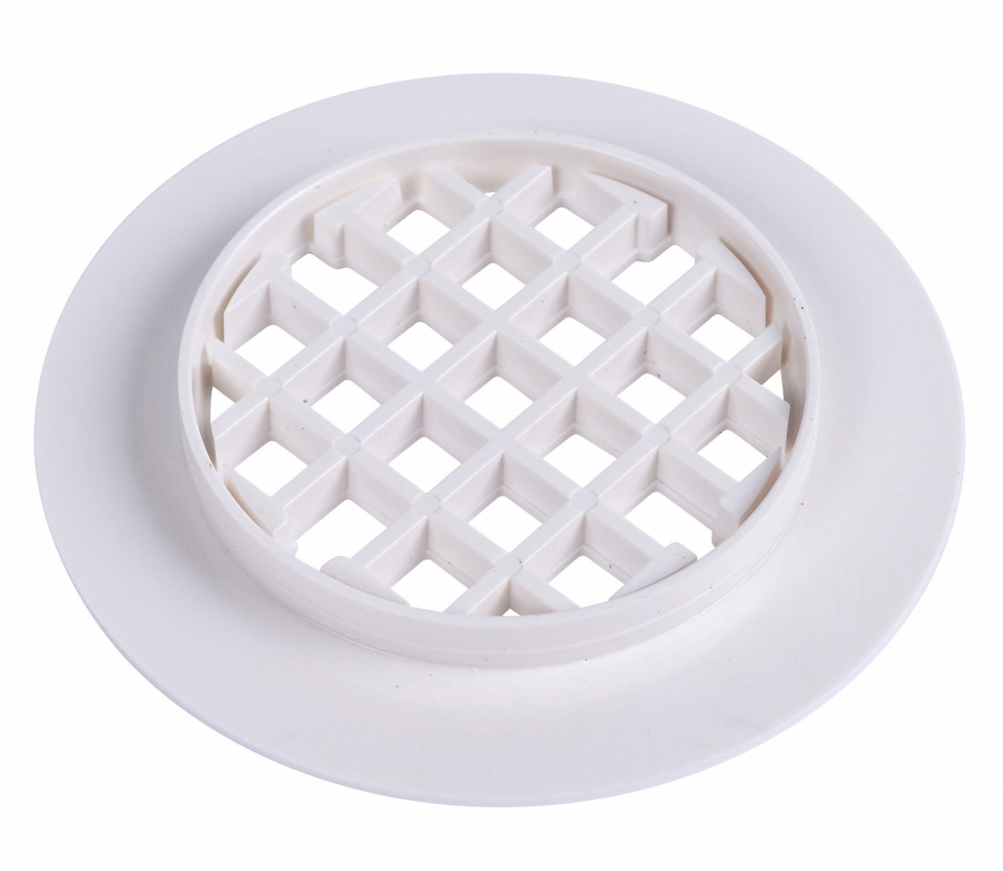 OATEY Replacement Shower Strainer Plastic, White, Snap In, 4 1/4 in Lg
