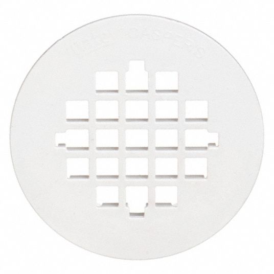 Oatey 4-in PVC Round White Snap-In Drain in the Shower Drains department at