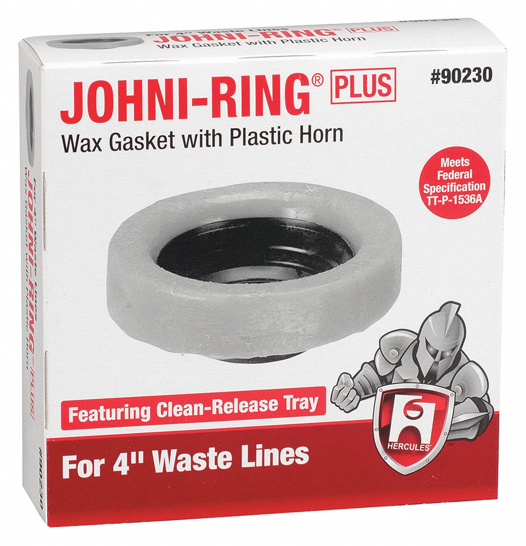 WAX RING: UNIVERSAL FIT, 4 IN SIZE, WAX, ALL FLOOR DRAIN TOILETS