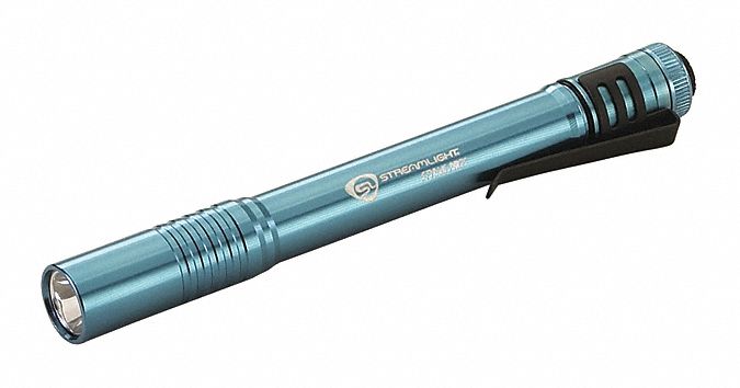 PEN LIGHT, 100 LUMENS, 8 HR MAX RUN TIME, 62 M MAX BEAM DISTANCE, LED, BLUE, ALKALINE