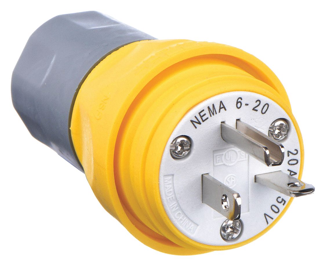 WATERTIGHT STRAIGHT BLADE PLUG,250V AC