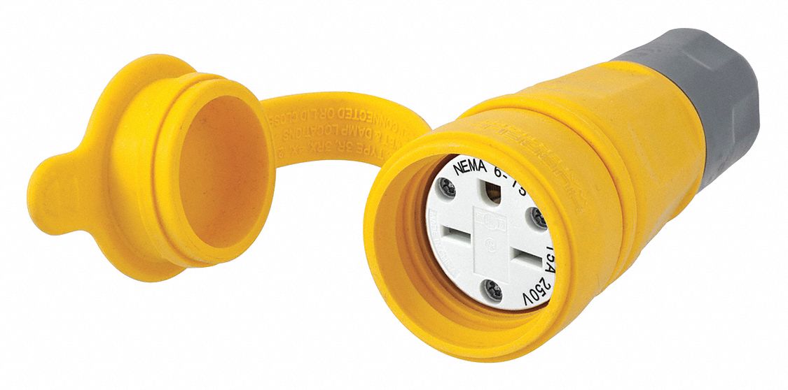 BLADE CONNECTOR,15 A,YELLOW,250V AC