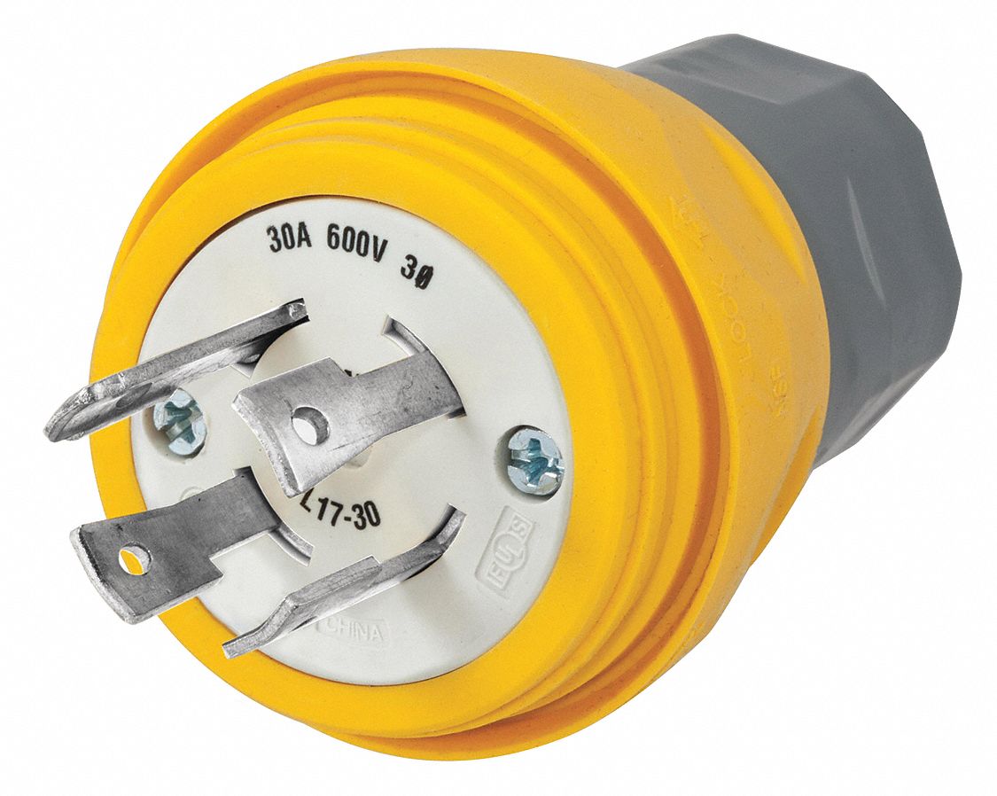HUBBELL WIRING DEVICEKELLEMS Watertight Locking Plug Industrial, 30