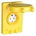 Watertight Straight Blade Receptacle, Heavy Use Industrial/Harsh Environments