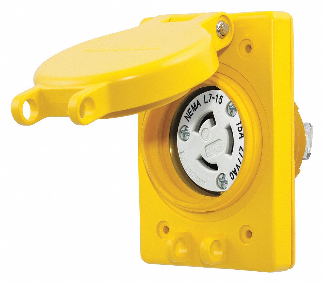 WTLckRecpt 15A Yllw Elstmr L7-15R 1Gng
