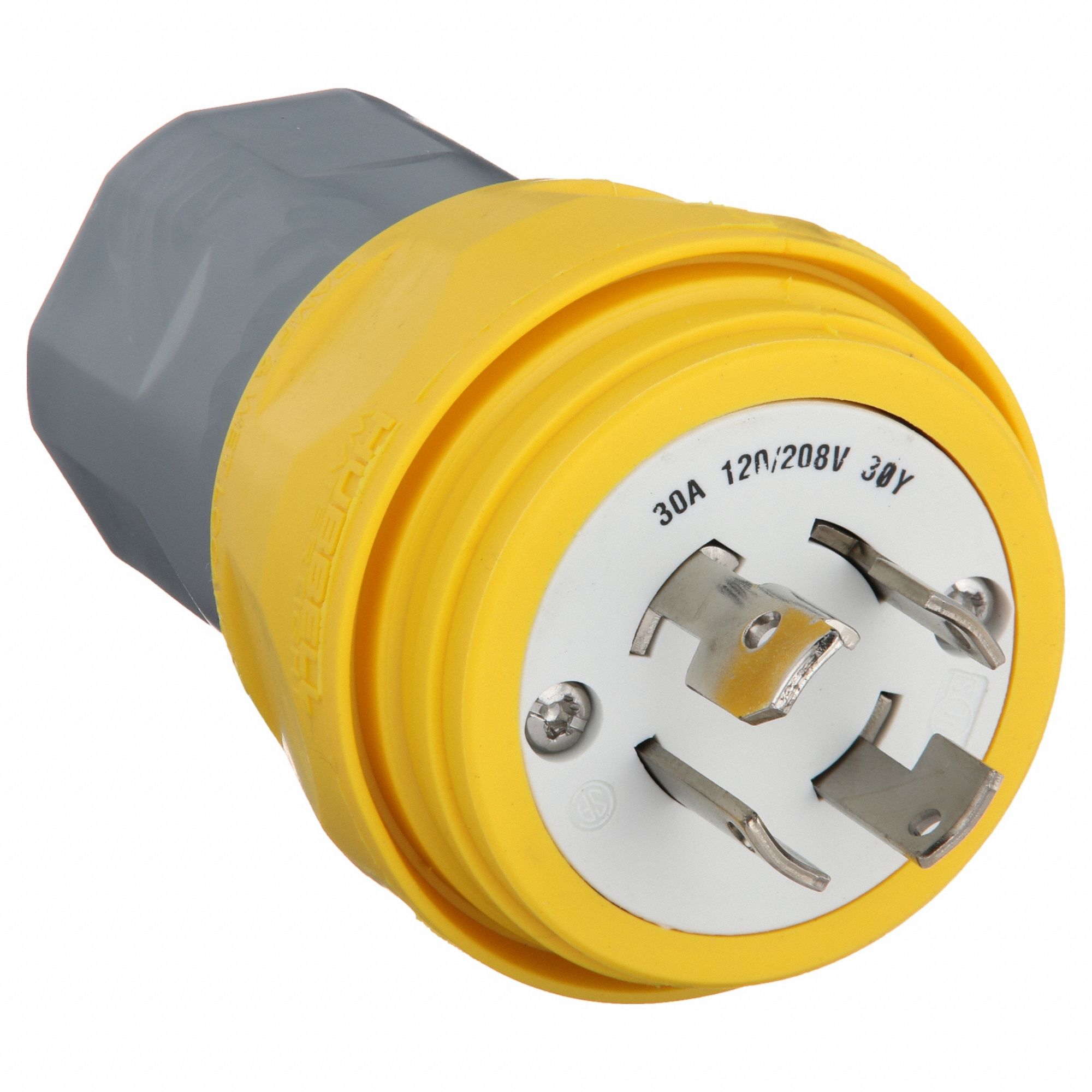 WATERTIGHT LOCKING PLUG,208V AC,THREE