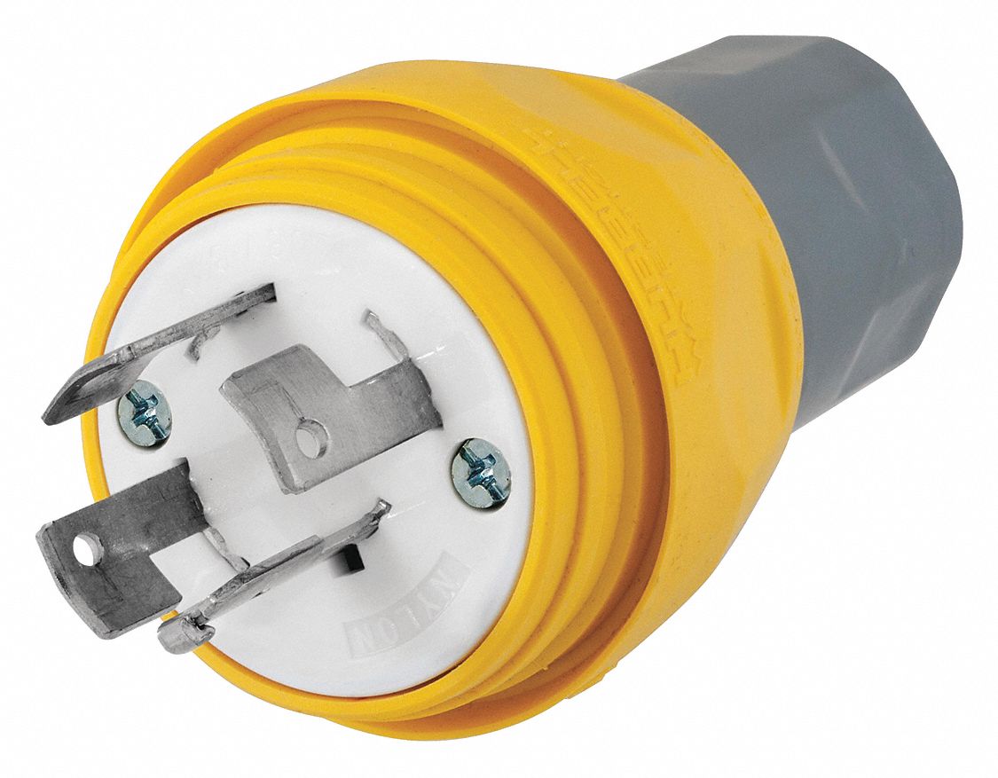 WATERTIGHT LOCKING PLUG,208V AC,THREE