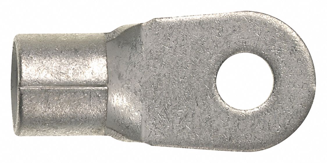 RING TERMINAL, BARE, #10 STUD SIZE, 6 AWG TO 6 AWG WIRE SIZE RANGE, 200 PK