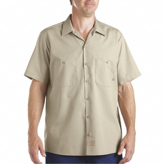 Dickies Dark Brown Short Sleeve Button Up Work Shirt