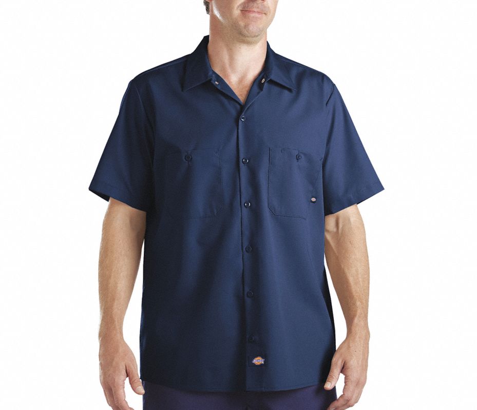 DICKIES Camisa p/Trabajo,Azul,Tam.XG,Caballero - Camisas de Trabajo