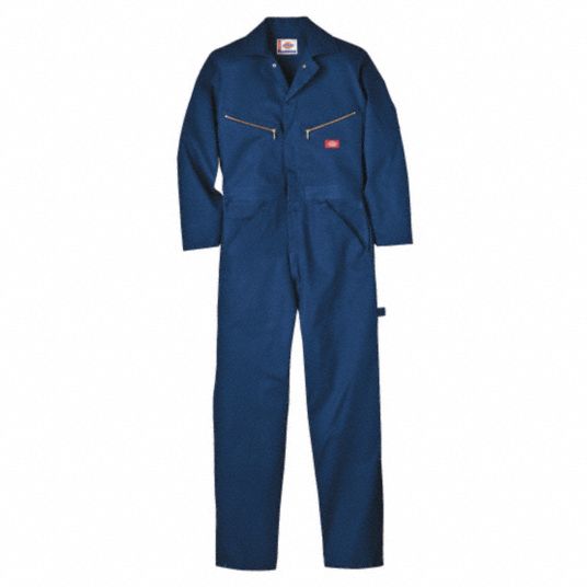 DICKIES, M ( 40 in x 40 in ), Navy, Long Sleeve Coveralls - 39C287 ...