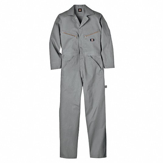 DICKIES, 3XL   in x  in , Gray, Long Sleeve Coveralls