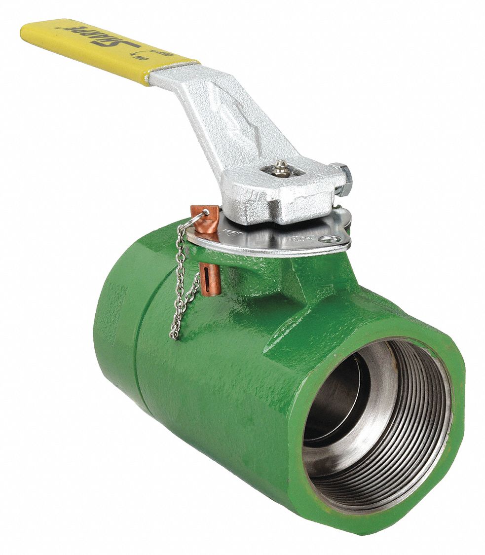 MANUAL TWO-WAY BALL VALVE: 3 IN, DUCTILE IRON, STRAIGHT, FNPT X FNPT, TWO-PIECE