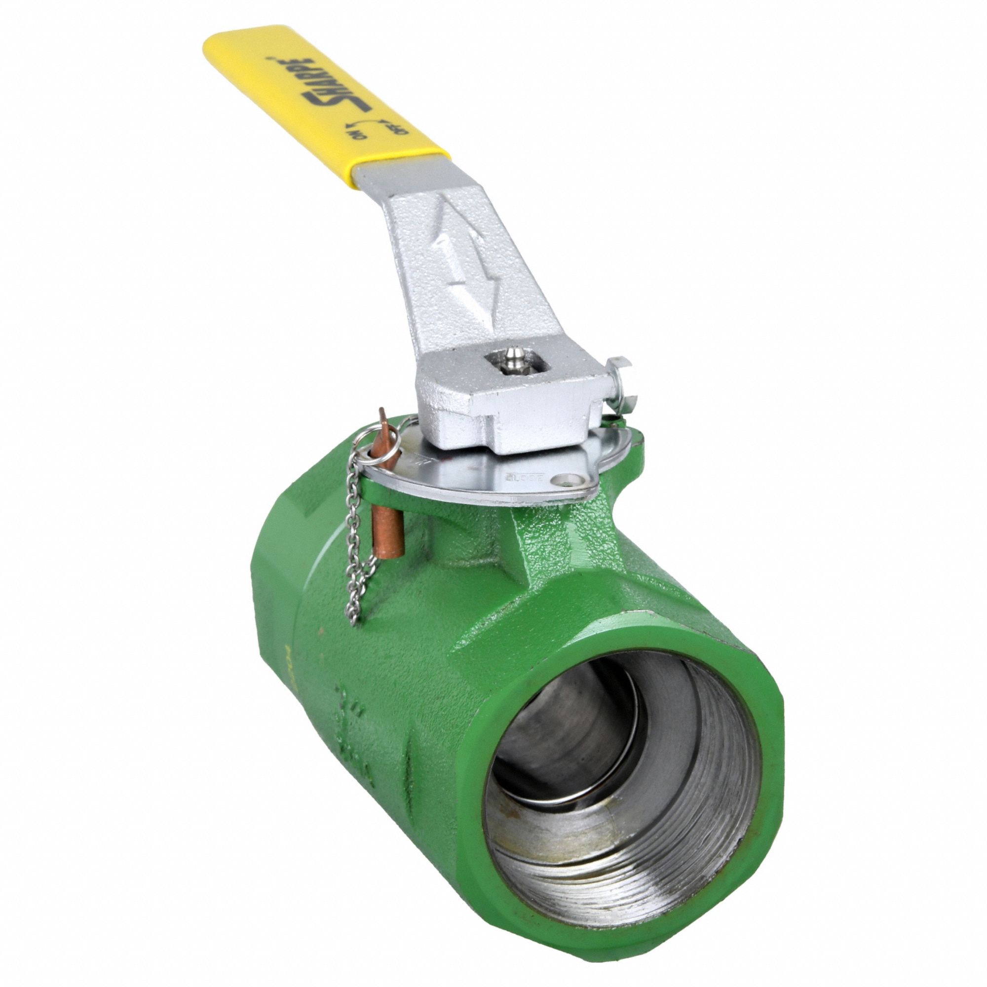 Manual Two-Way Ball Valve: 3 in, Ductile Iron, Straight, FNPT x FNPT, Two-Piece