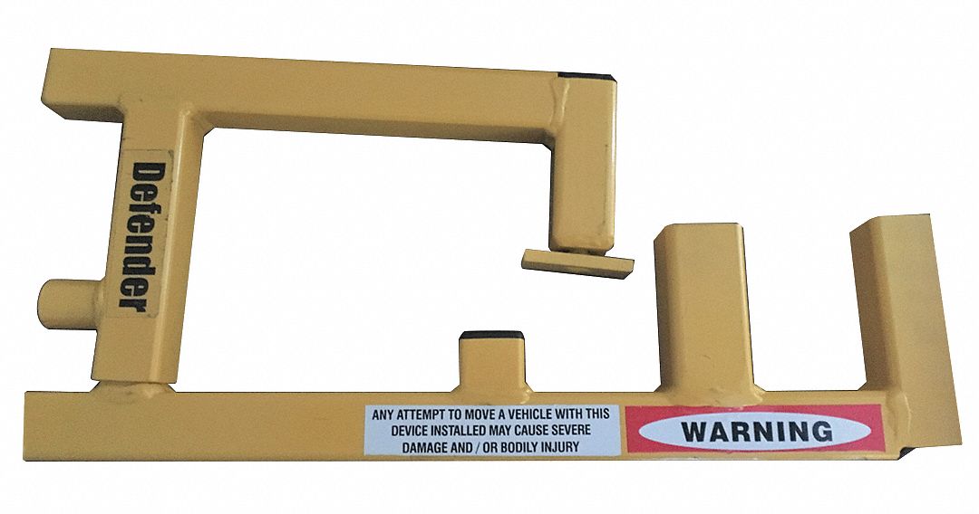 Wheel Lock: Steel, Yellow, For 13 in Max Wheel Dia, Keyed Alike, For 12 in – 13 in Wheel Dia